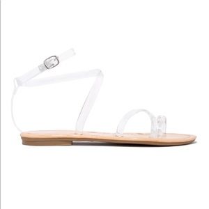Cute, clear, strappy sandals